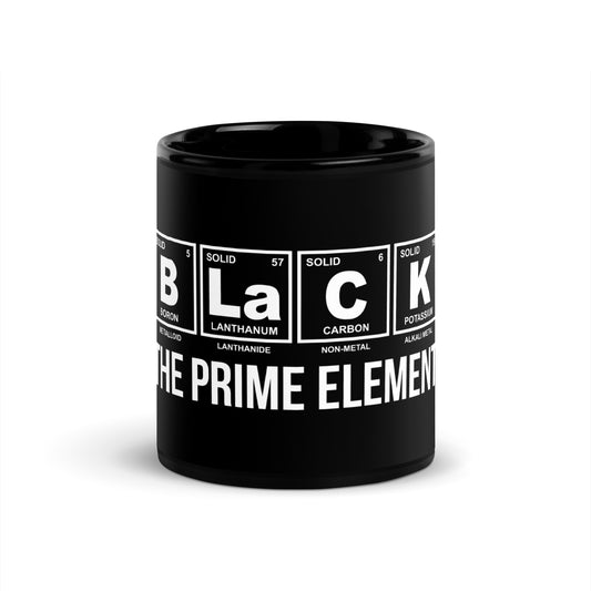 "Black The Prime Element" Black Glossy Mug