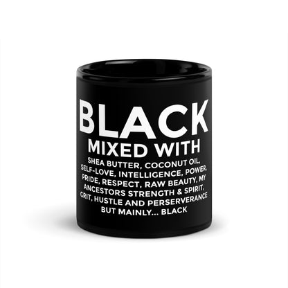 "Black Mixed With" Glossy Ceramic Mug