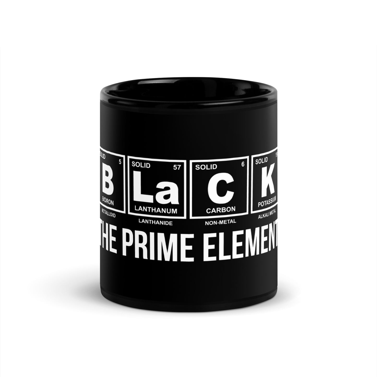 "Black The Prime Element" Black Glossy Mug