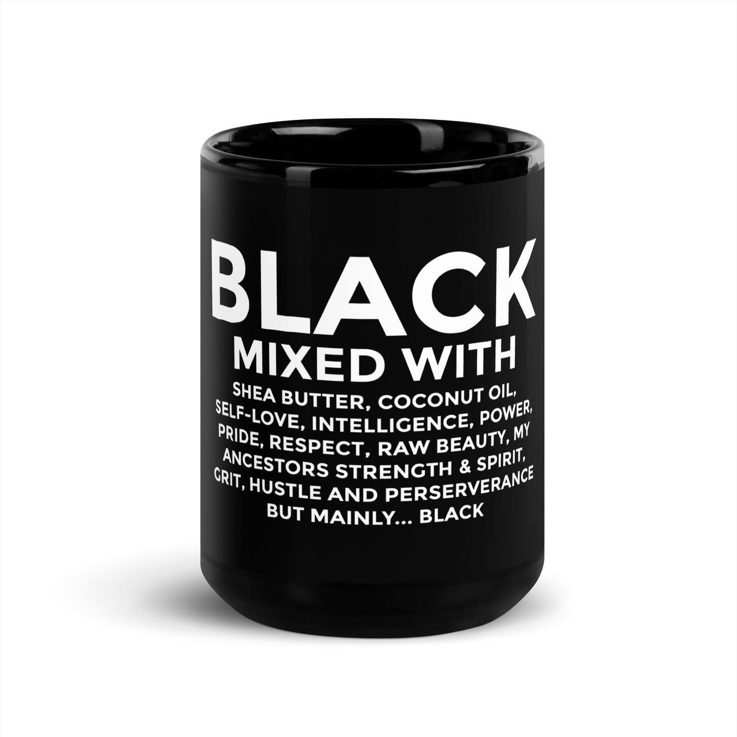 "Black Mixed With" Glossy Ceramic Mug