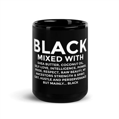 "Black Mixed With" Glossy Ceramic Mug