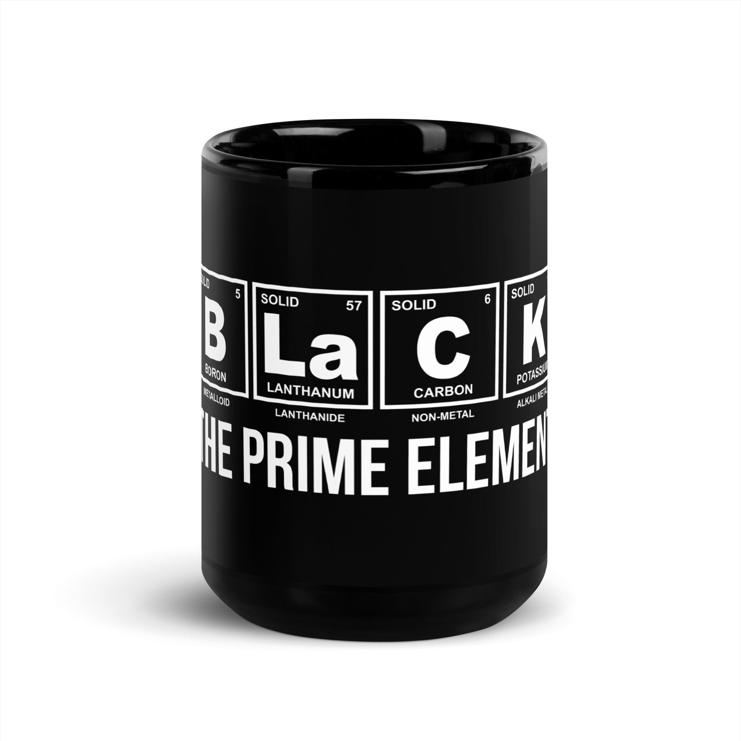 "Black The Prime Element" Black Glossy Mug