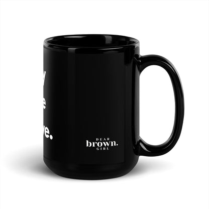 "Heavy on the Self Love" Black Glossy Ceramic Mug