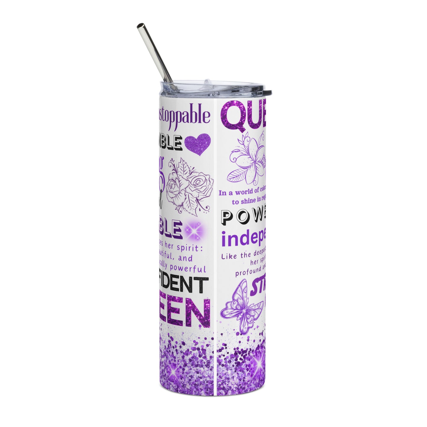 Purple Queen Affirmation Stainless Steel Tumbler